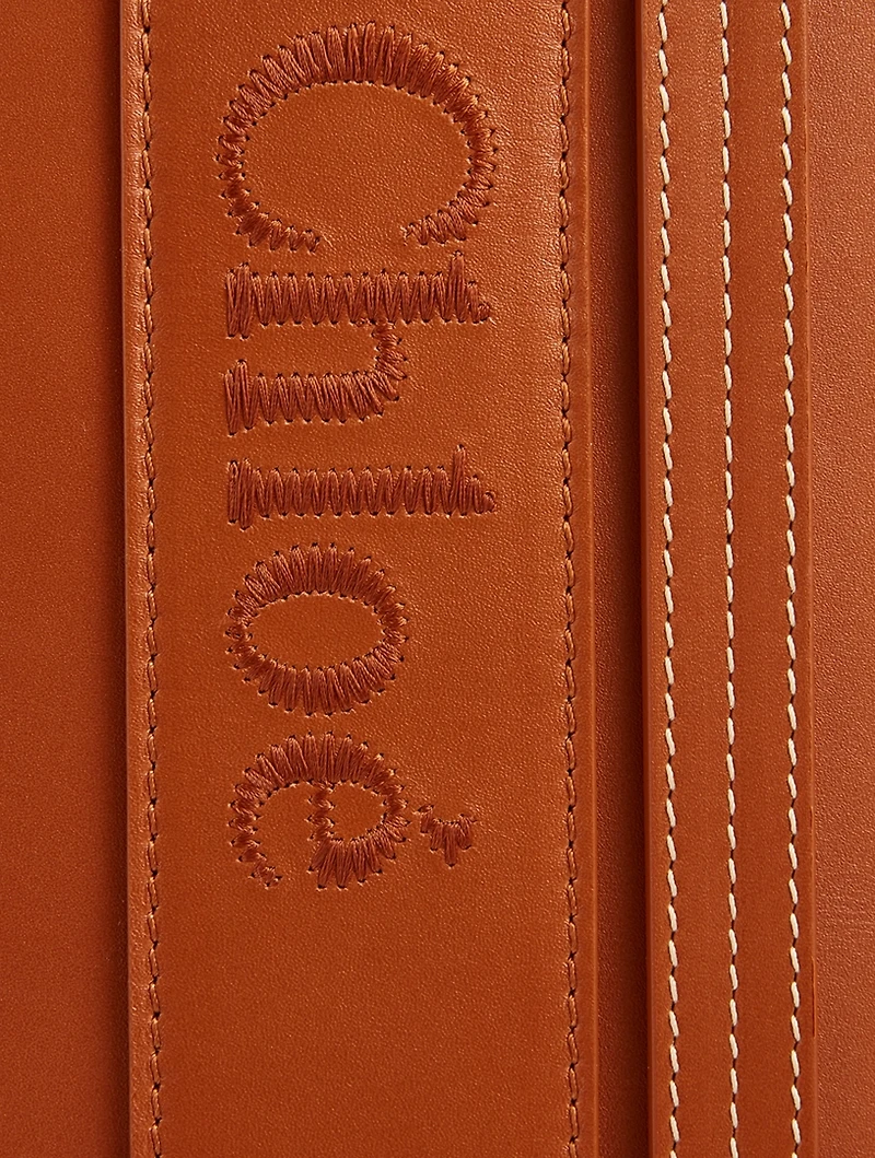 Medium Woody Leather Tote Bag