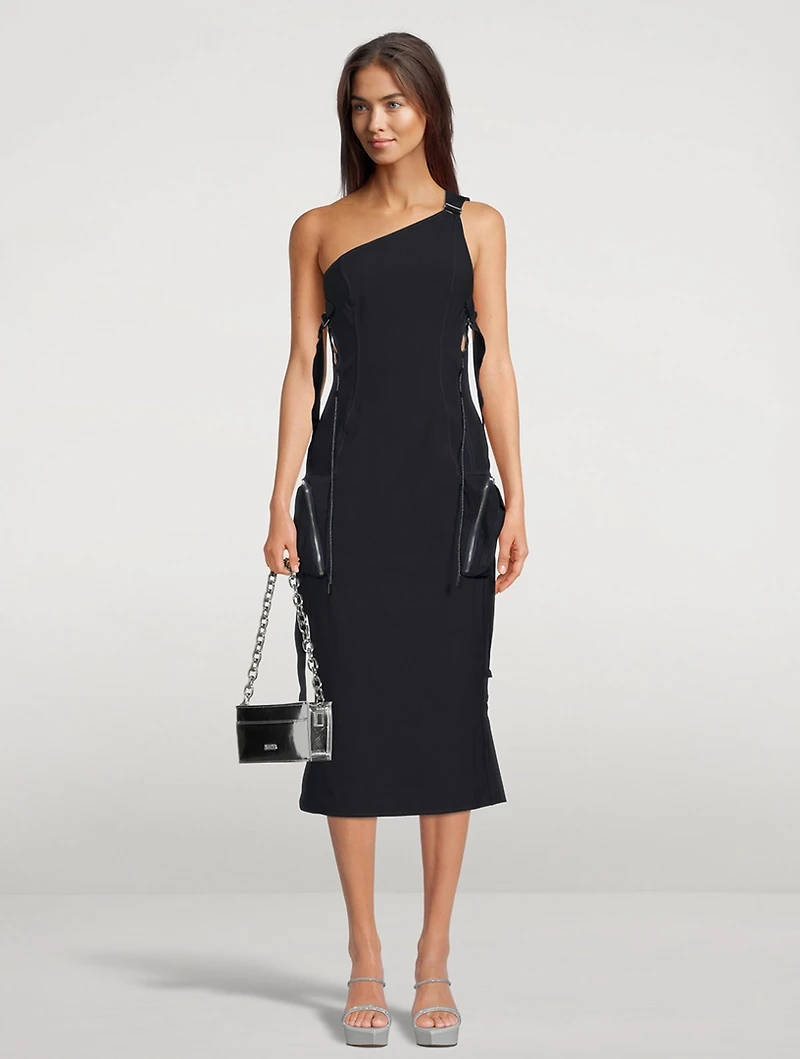 La Robe Marrone One-Shoulder Dress