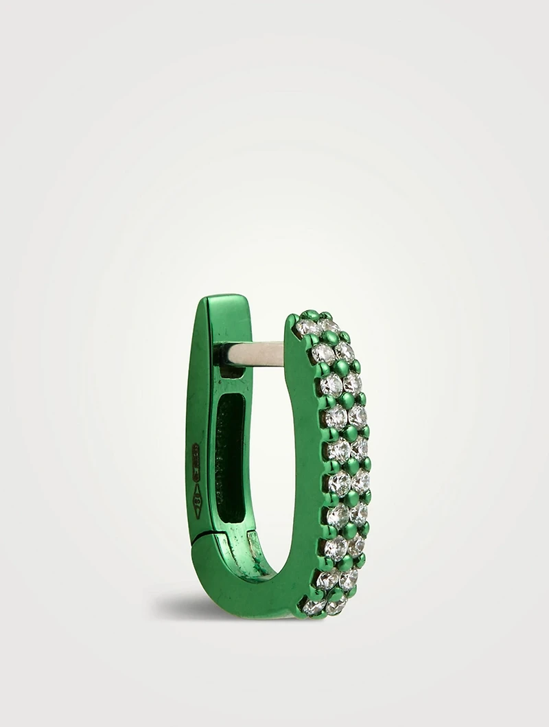 Basice White Gold Earring With Diamonds