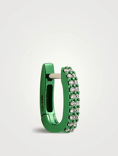 Basice White Gold Earring With Diamonds