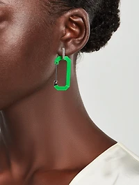 Big Chiara White Gold And Silver Earring With Diamonds