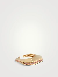 Medium Sabrina Gold Earcuff With Diamonds