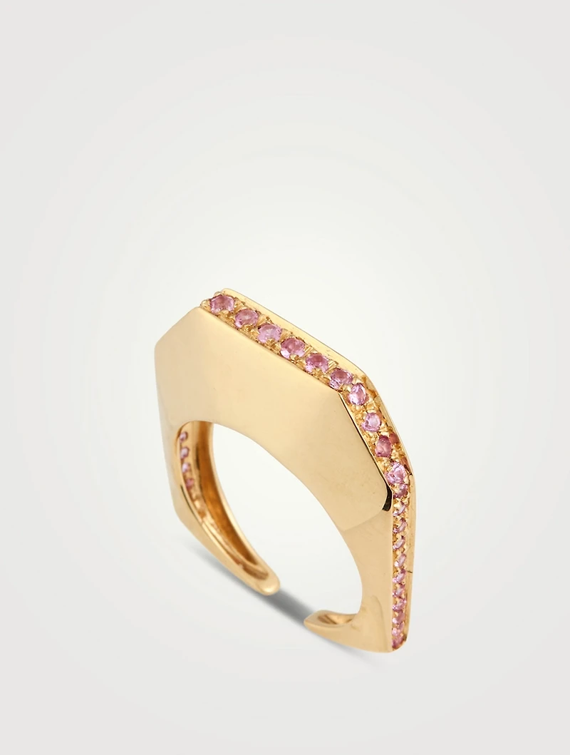 Medium Sabrina Gold Earcuff With Diamonds