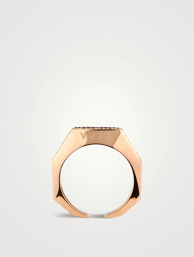 Small Sabrina Rose Gold Earcuff With Diamonds