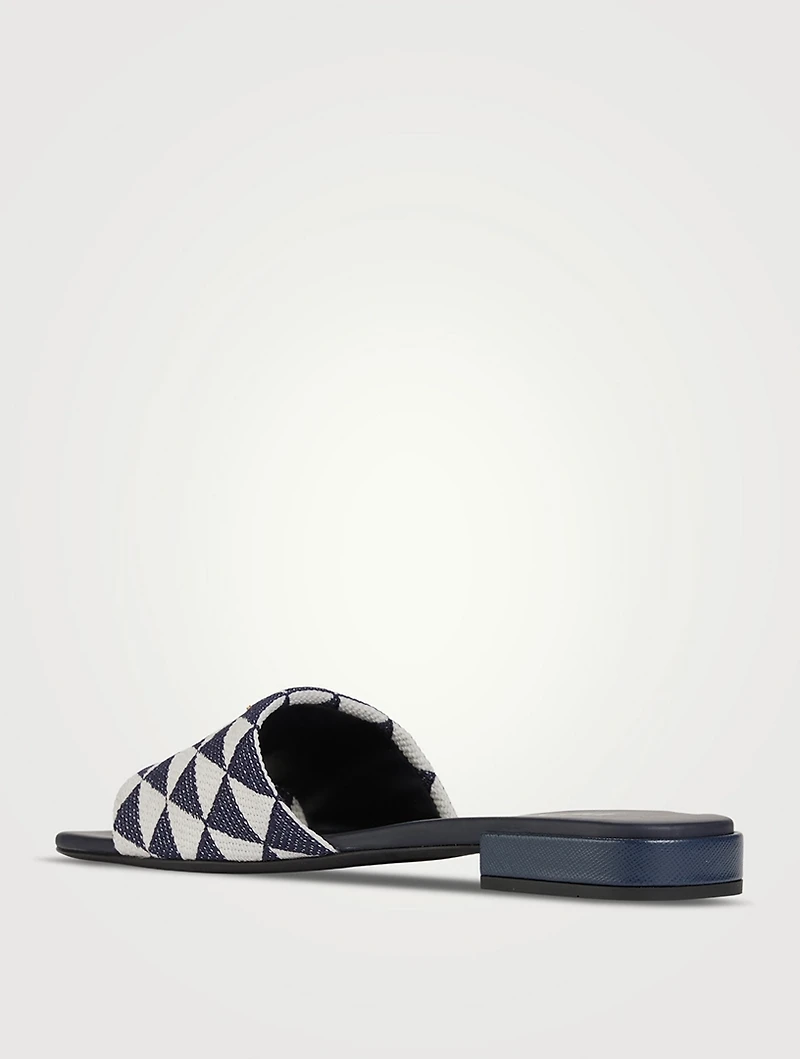 Embroidered Slide Sandals