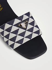 Embroidered Slide Sandals