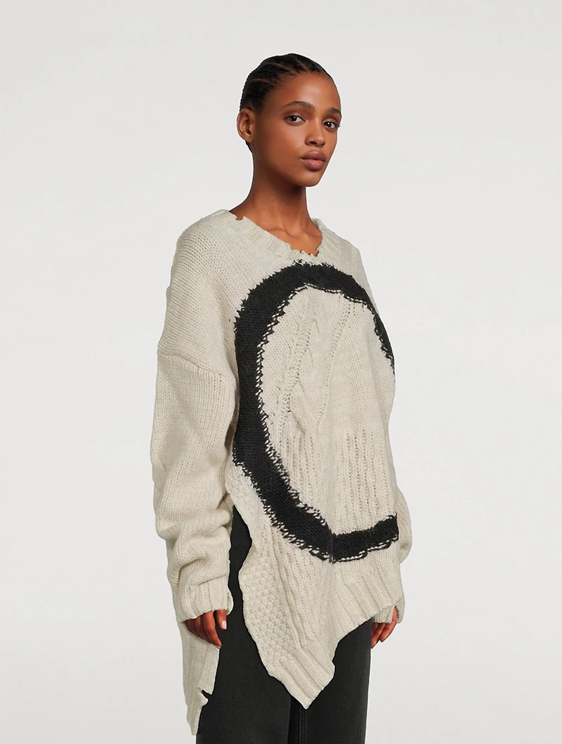 Distressed Asymmetric Sweater