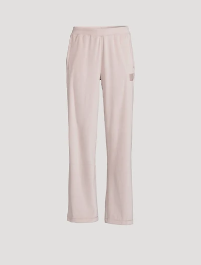 Wide-Leg Velour Joggers