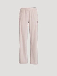 Wide-Leg Velour Joggers