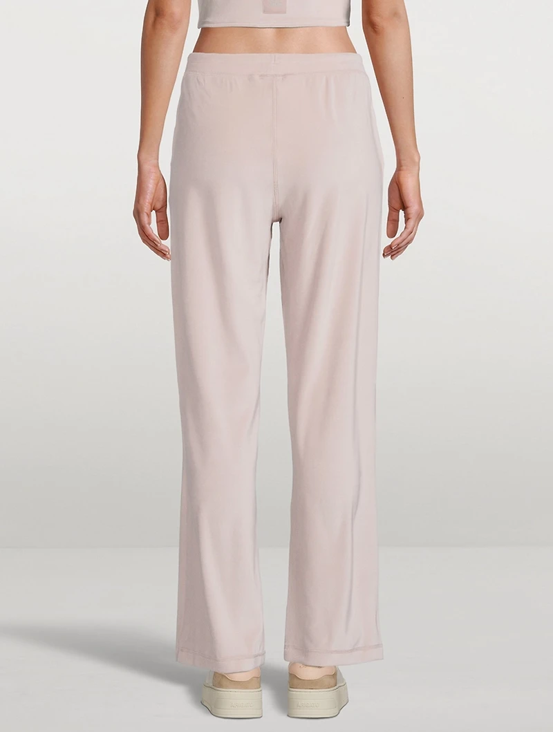 Wide-Leg Velour Joggers
