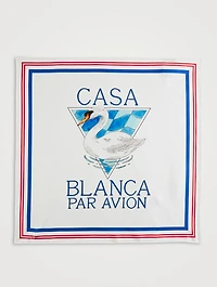 Silk Scarf In Casablanca Par Avion Print