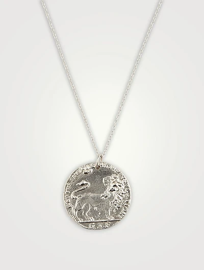 The Snow Lion Medallion Necklace 