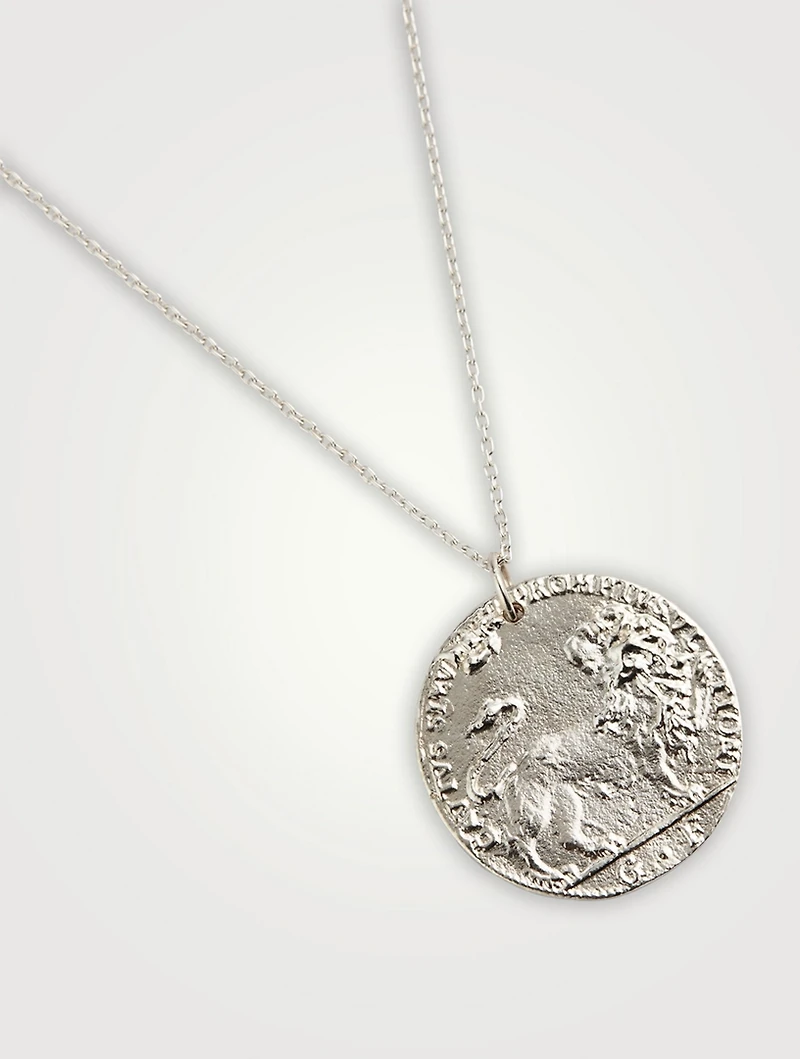 The Snow Lion Medallion Necklace 