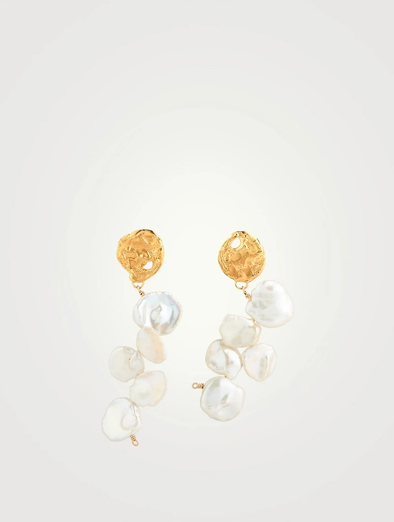 La Jetee Earrings With Pearl