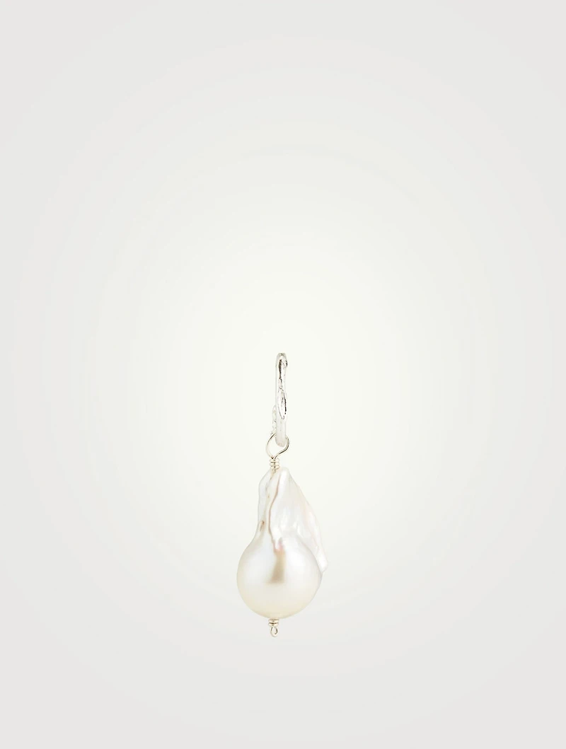 The Snow Lion And The Baroque Pearl Earring 