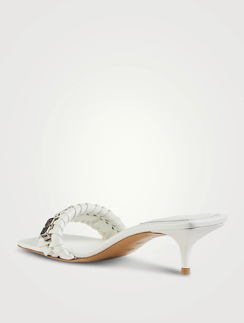 G Woven Leather Mules
