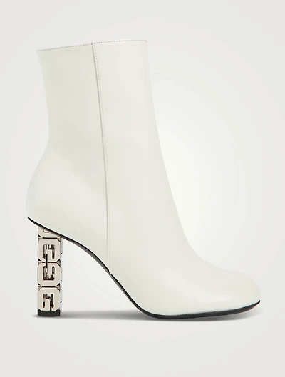 G Cube Leather Ankle Boots