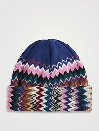Wool Colourblock Zig-Zag Toque