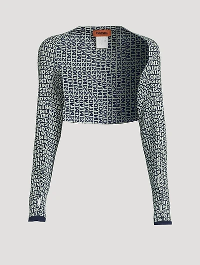 Long Sleeve Bolero In Logo Print