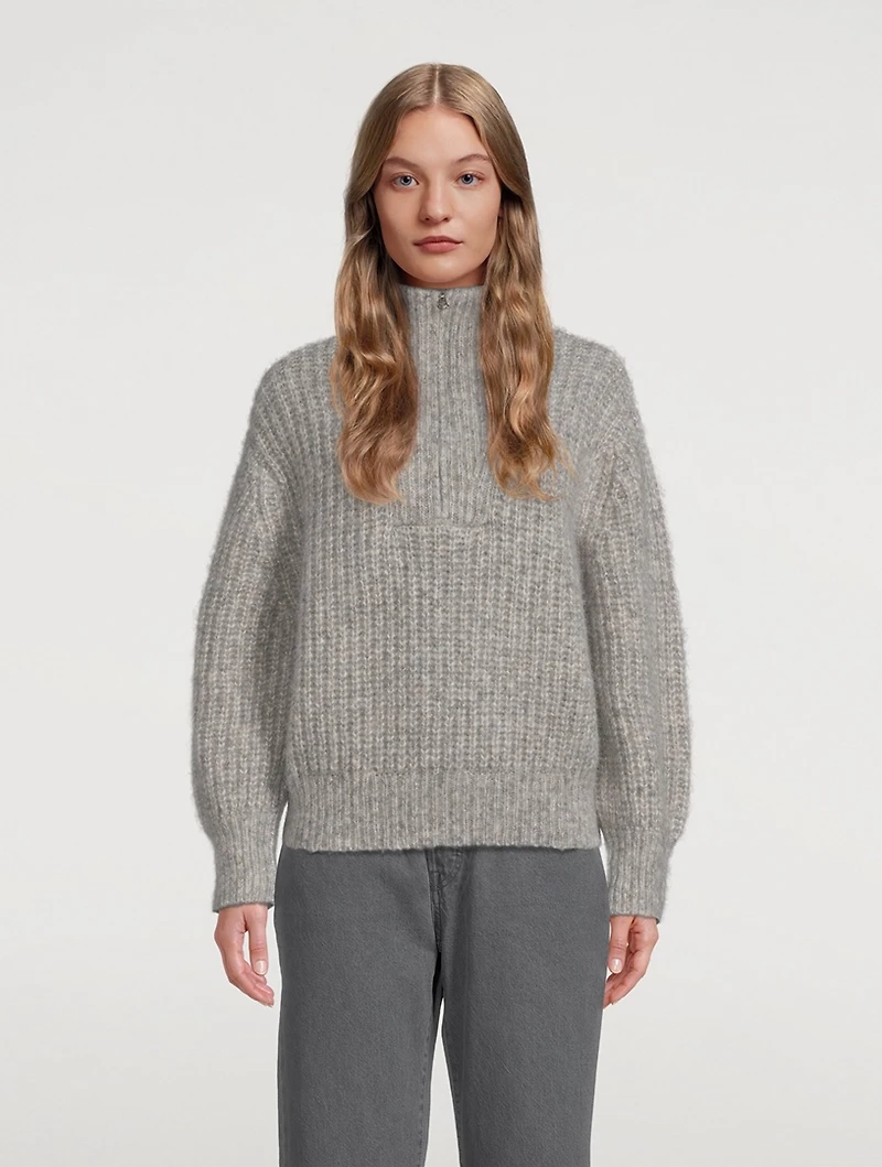 Alpine Alpaca-Blend Zip Sweater