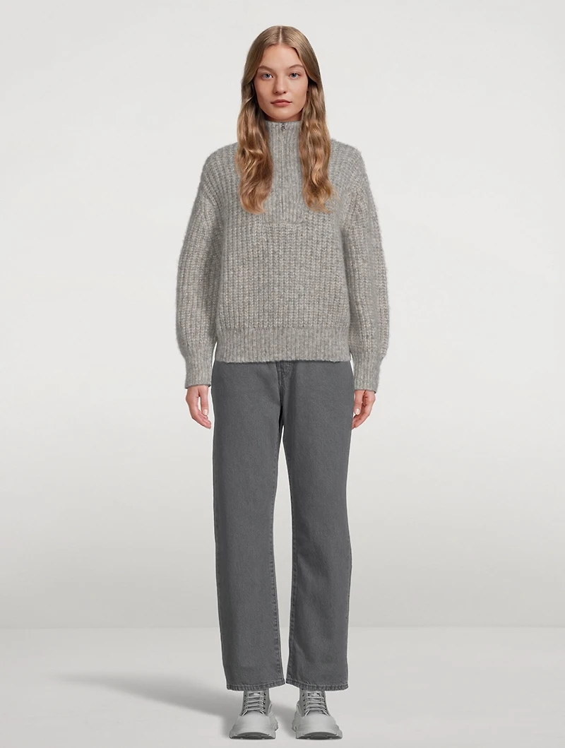 Alpine Alpaca-Blend Zip Sweater