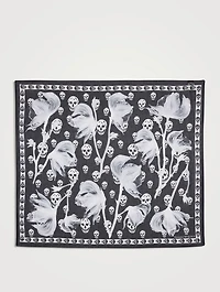Silk Bellflower Skull Scarf