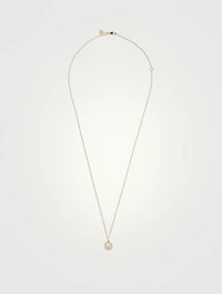 14K Gold Open Icon Butterfly Pendant Necklace With Diamonds