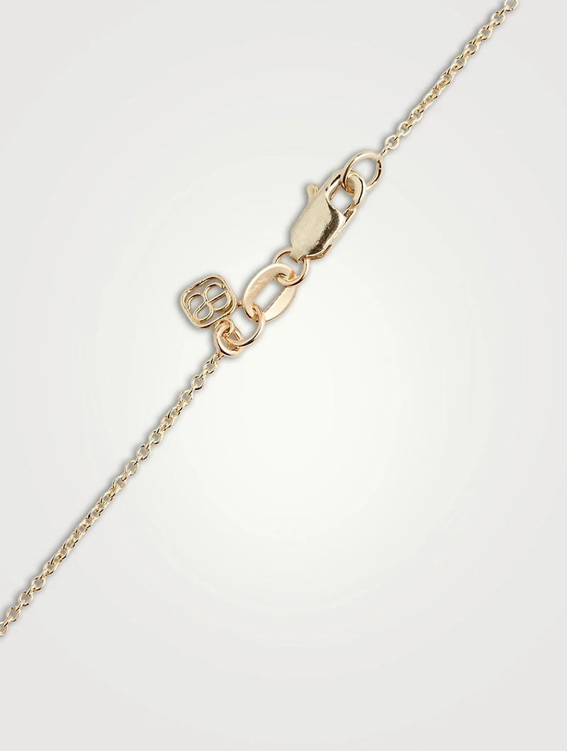 14K Gold Open Icon Butterfly Pendant Necklace With Diamonds