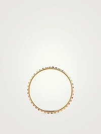 14K Gold Rainbow Eternity Ring