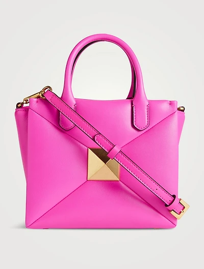 Small One Stud Leather Tote Bag
