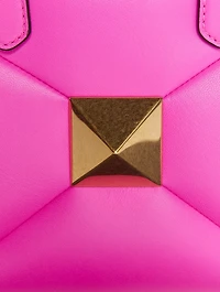 Small One Stud Leather Tote Bag