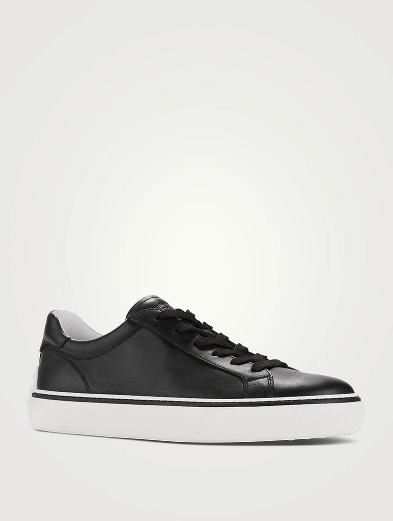 Leather Lace-Up Sneakers