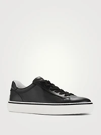 Leather Lace-Up Sneakers