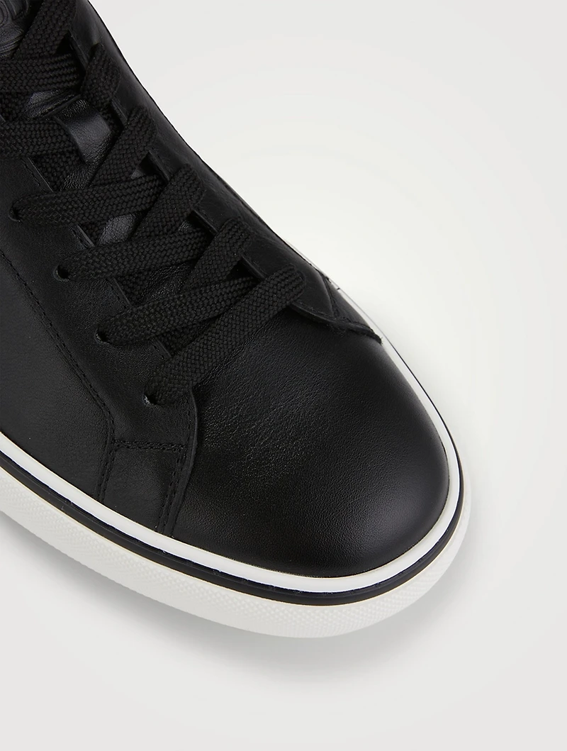 Leather Lace-Up Sneakers