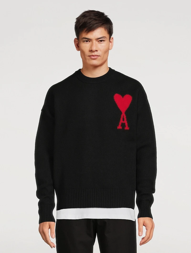 Ami De Coeur Wool Crewneck Sweater