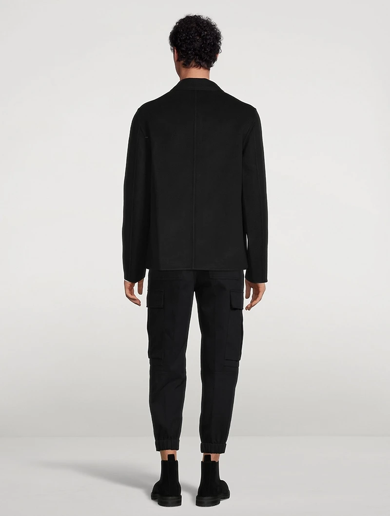 Wool And Cashmere Double Face Short Coat