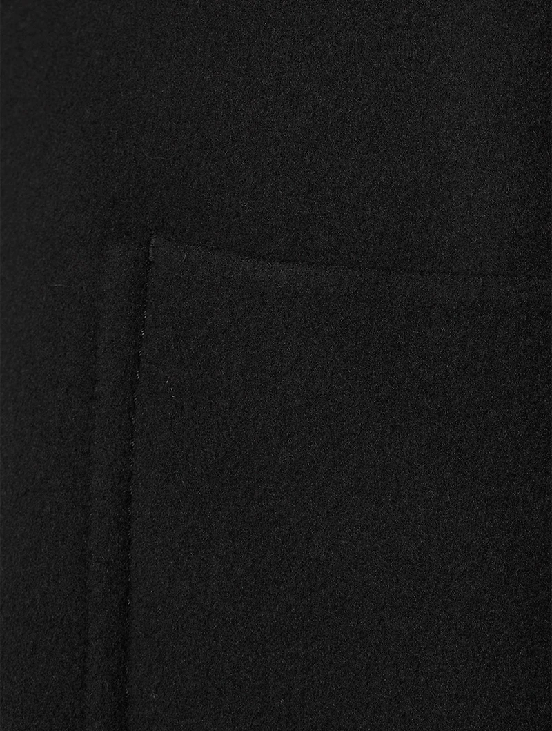 Wool And Cashmere Double Face Short Coat