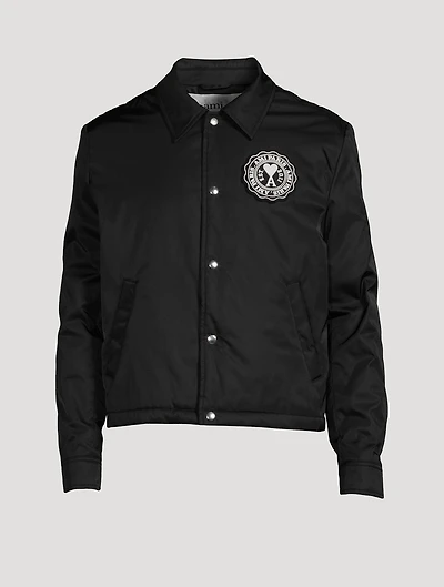 Nylon Coach Jacket With Logo