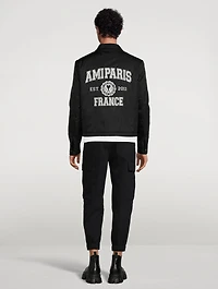 Nylon Coach Jacket With Logo