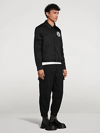 Nylon Coach Jacket With Logo