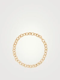 18K Gold 1885 Florentine Finish Short Link Necklace