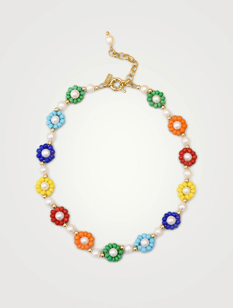 Boozi Beaded Flower Necklace