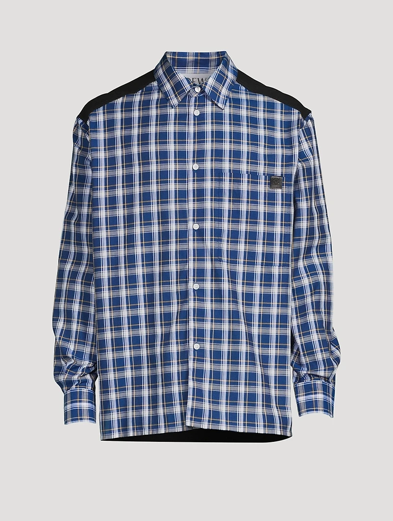 Check Shirt With Fleece Back