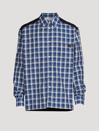 Check Shirt With Fleece Back