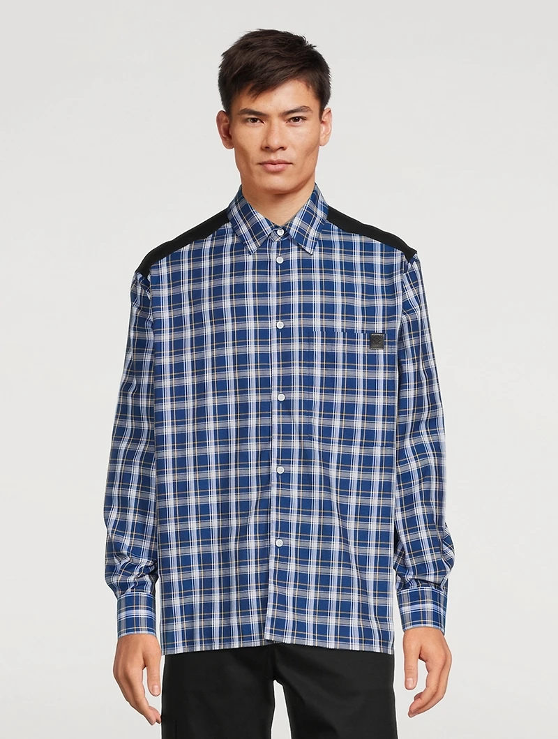 Check Shirt With Fleece Back