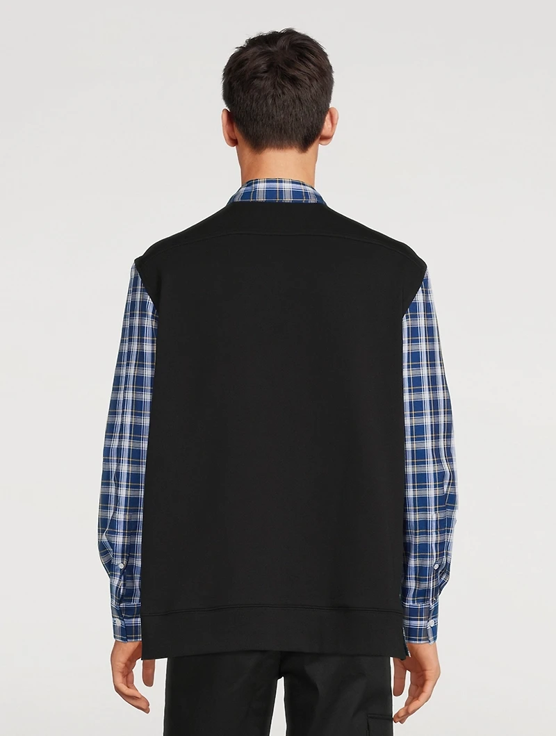 Check Shirt With Fleece Back