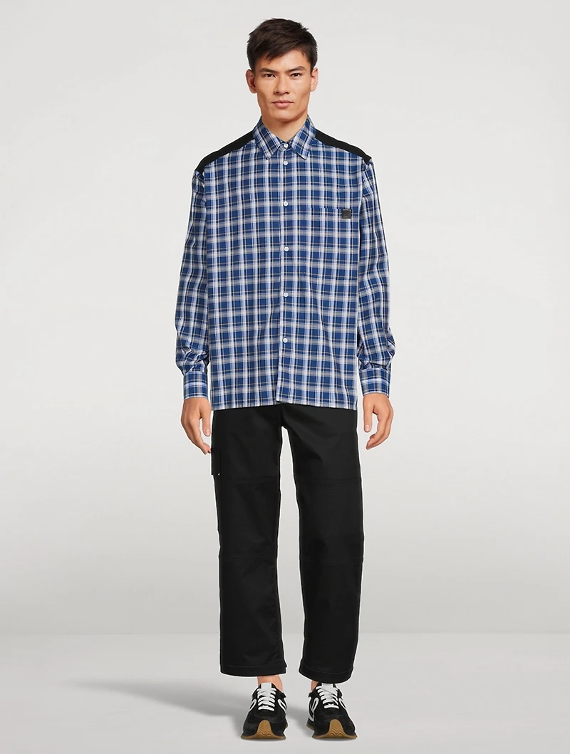 Check Shirt With Fleece Back