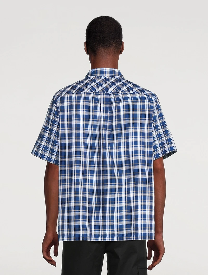 Cotton Check Short-Sleeve Shirt