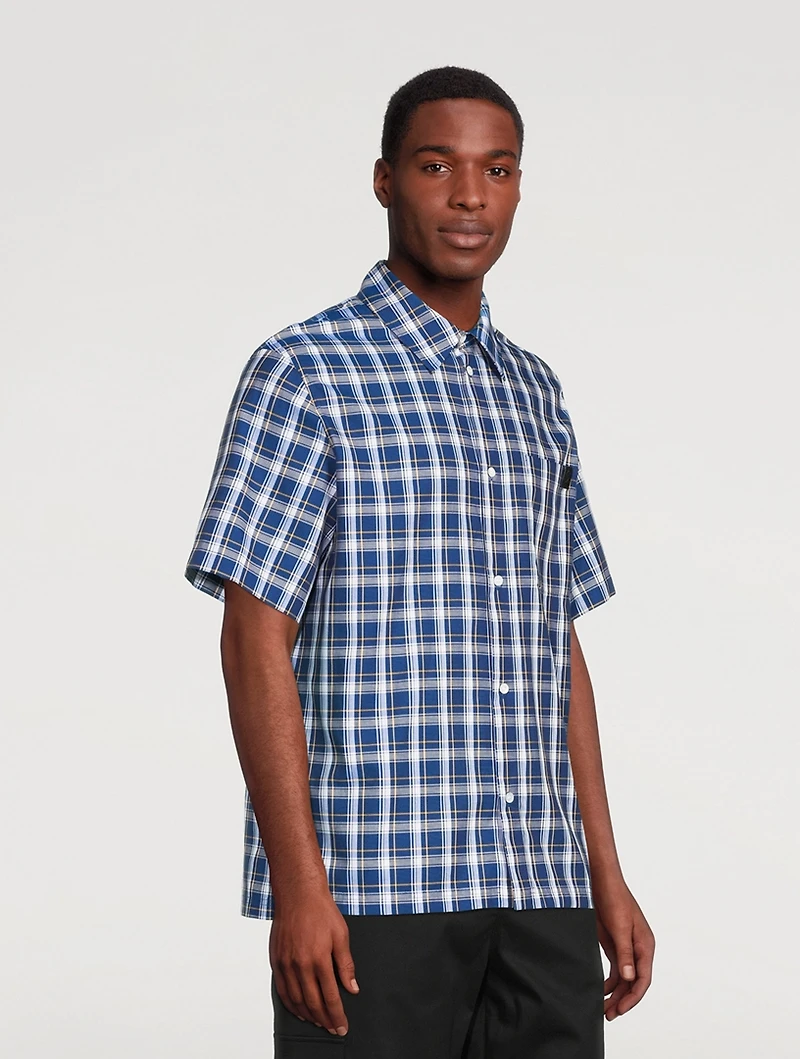 Cotton Check Short-Sleeve Shirt