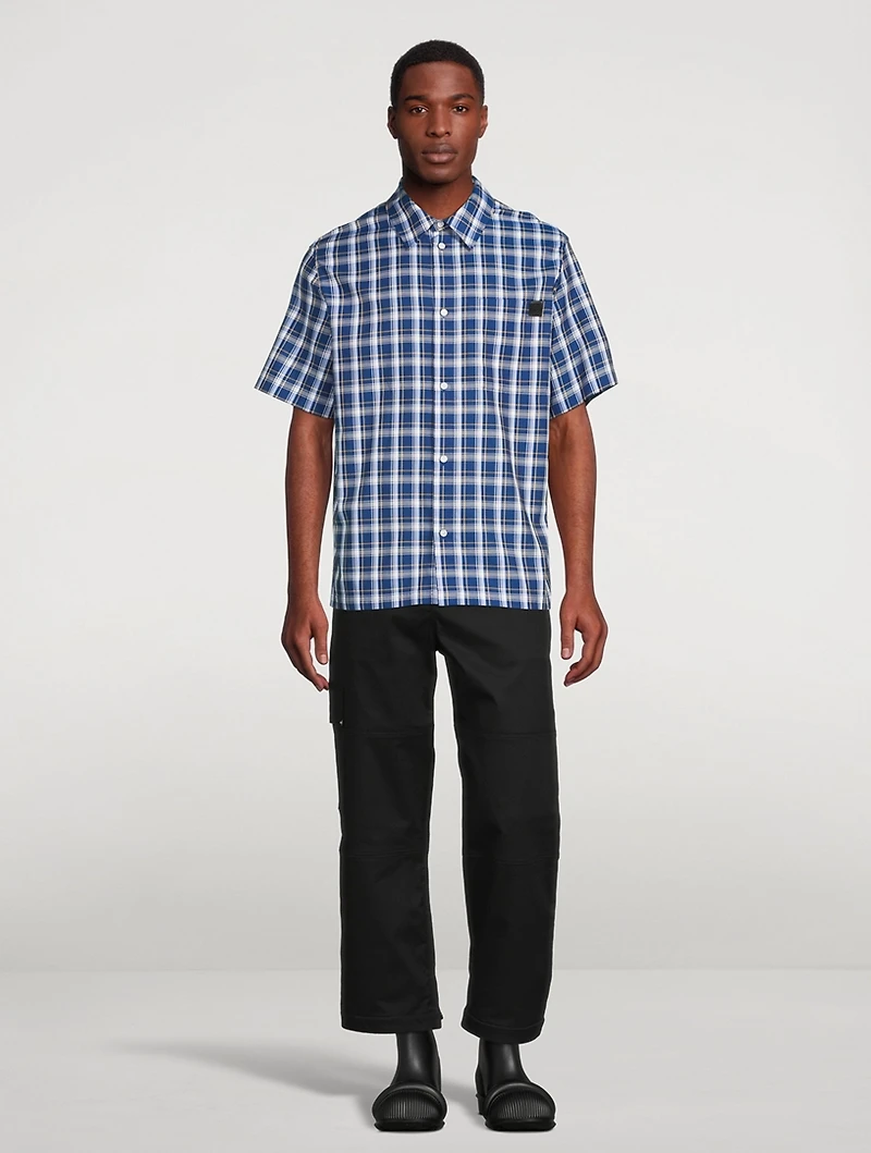 Cotton Check Short-Sleeve Shirt